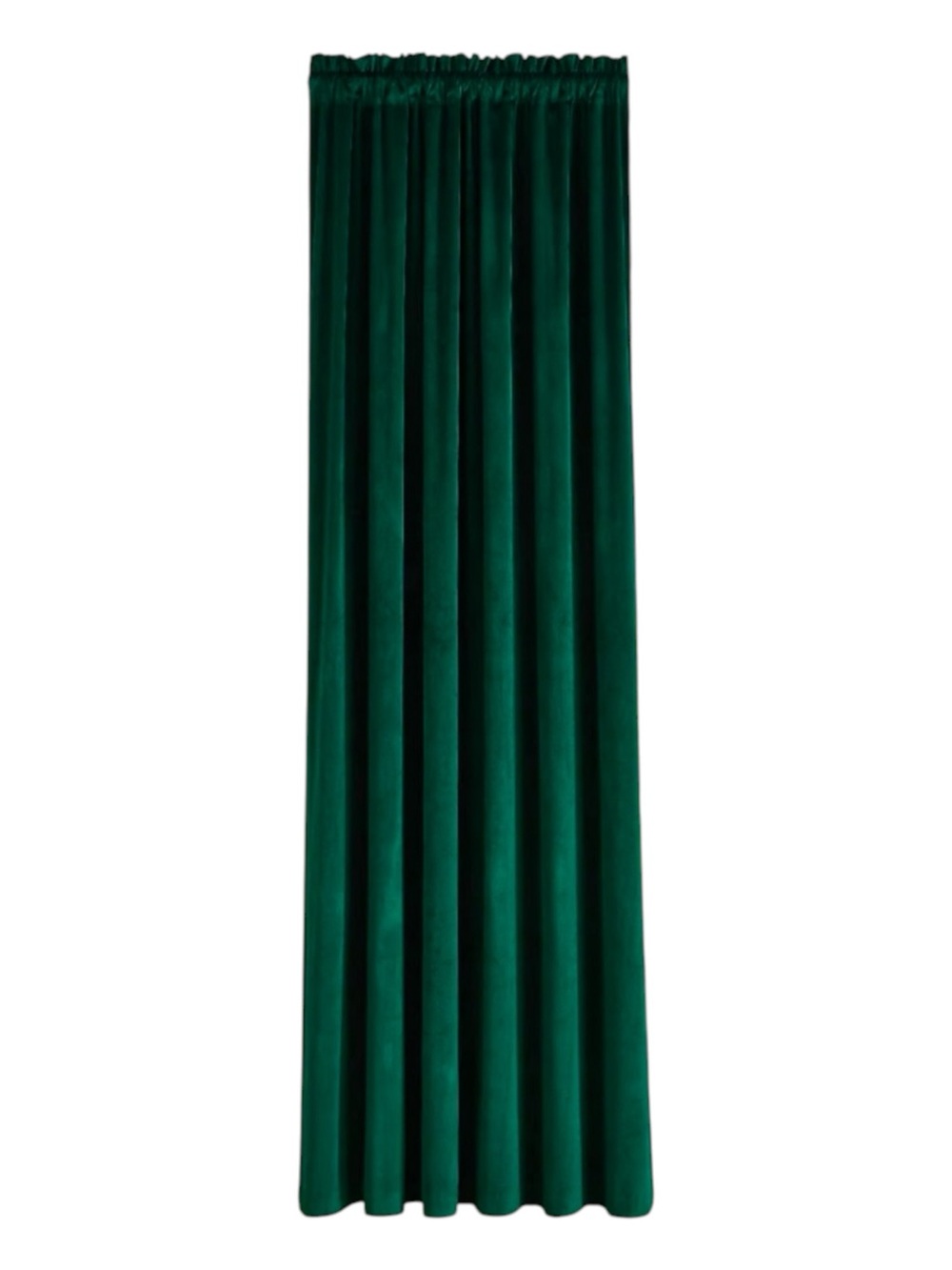 Emerald green 96” velvet curtain one panel NEW